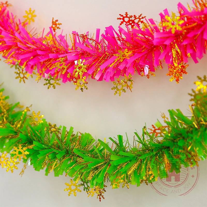 2 м лента из снежинок цветная штанга для вечеринки в честь рождения ребенка