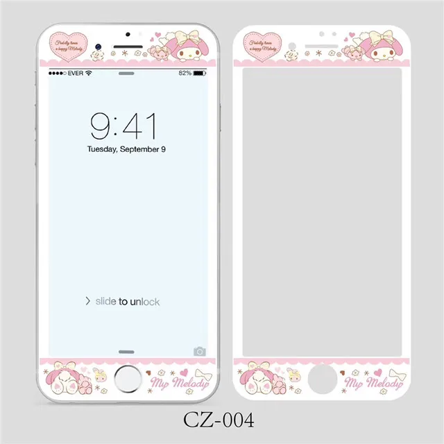 Две oroll Melody Две звезды pompomparin протектор экрана для iPhone 6 6S 7 8 plus защитная пленка из закаленного стекла