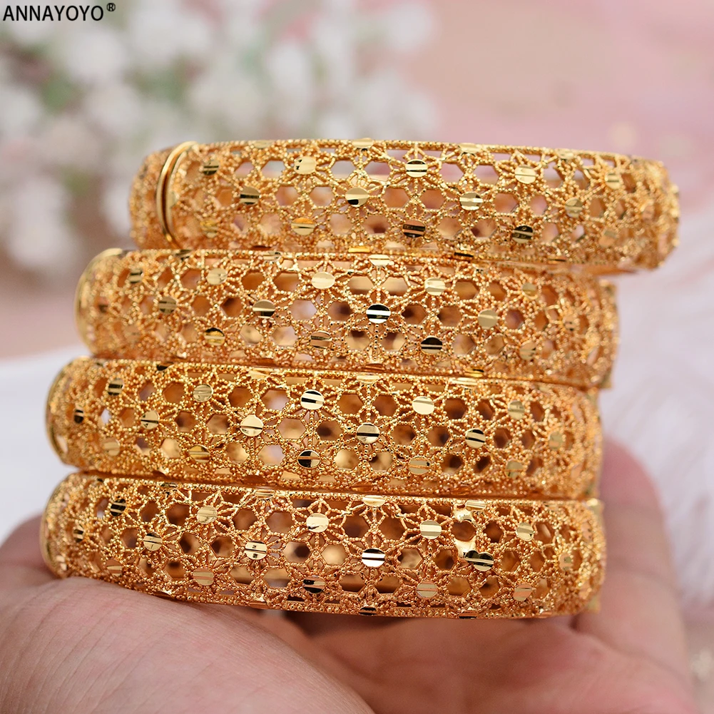 Annayoyo 1 шт браслеты для женщин золотого цвета африканские скрученные и в арабском