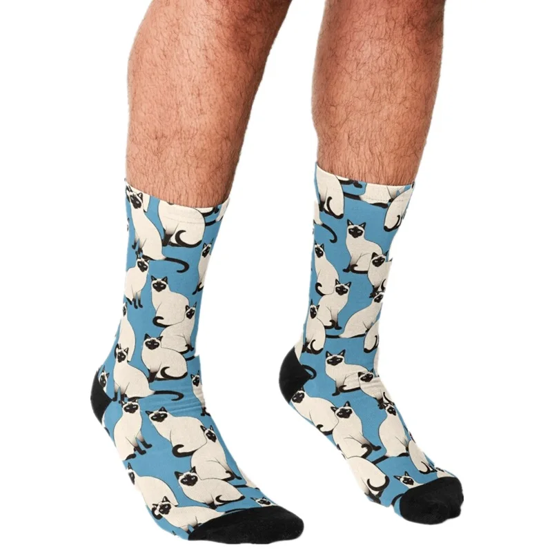 

2021 Funny Socks Men harajuku Rainbow Marijuana Leaf Printed Happy hip hop Men Socks Novelty Skateboard Crew Casual Crazy Socks