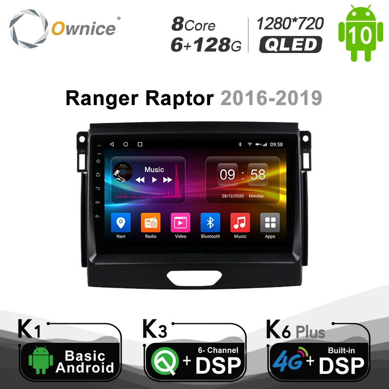 

6G+128G Android 10.0 Ownice Autoradio 2 Din for Ford Ranger Raptor 2016 - 2019 Car Radio Auto GPS Multimedia DSP 1280*720 SPDIF
