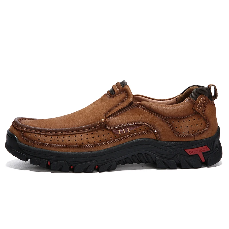 Harga Sepatu Pria Kulit Asli Sepatu Pria Trendi Inggris Set Kaki Sepatu Kerja Flat Pria Hitam Luar Ruangan Kasual Pria Ukuran Besar 38-48