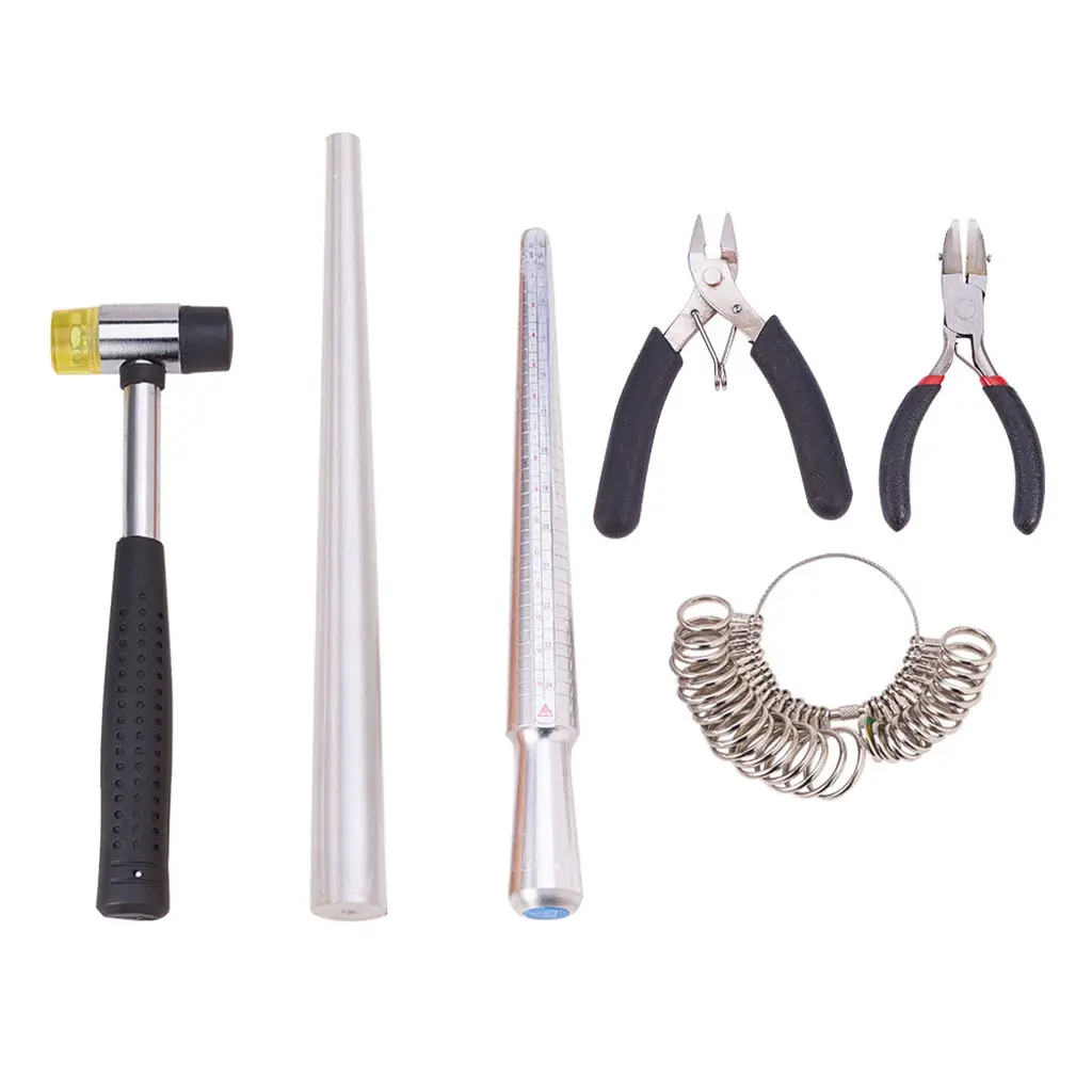 

Professional Ring Sizer Mandrel Finger Gauge Hammer Pliers Engagement Stick