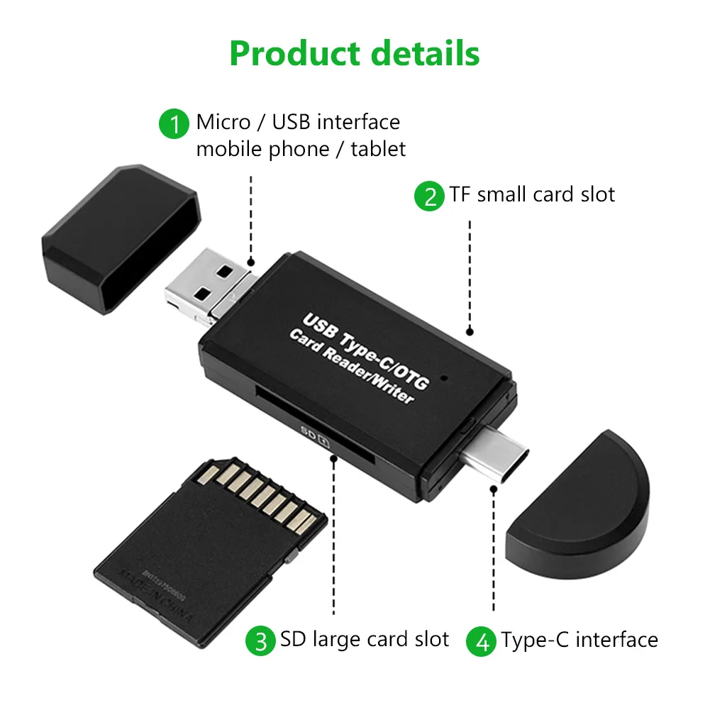 SD 3 0 кардридер USB в 1 2 TF/Mirco флэш накопитель смарт Type C OTG адаптер|USB-хабы| |