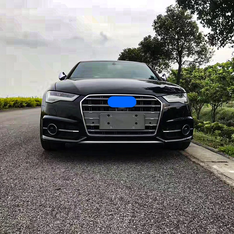 Черная решетка для переднего бампера автомобиля Audi A6 c7 2016 2017 2018 2019 аксессуары