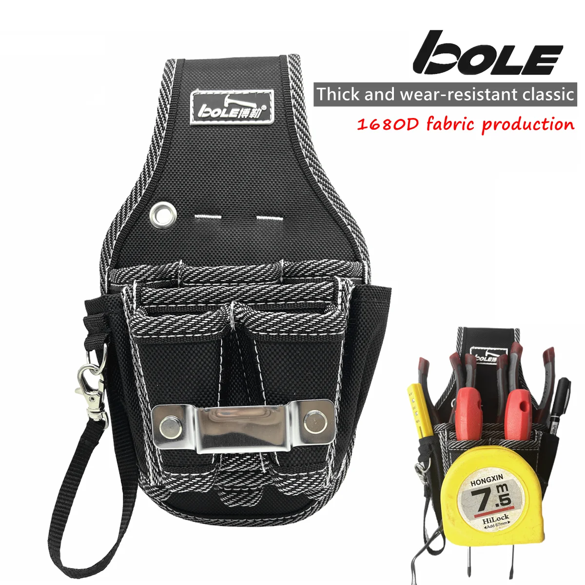 

BOLE Electrical Tool Bag Multi-Function Tool Bag 600D Waterproof Bag Screwdriver Pocket The Electrician Package