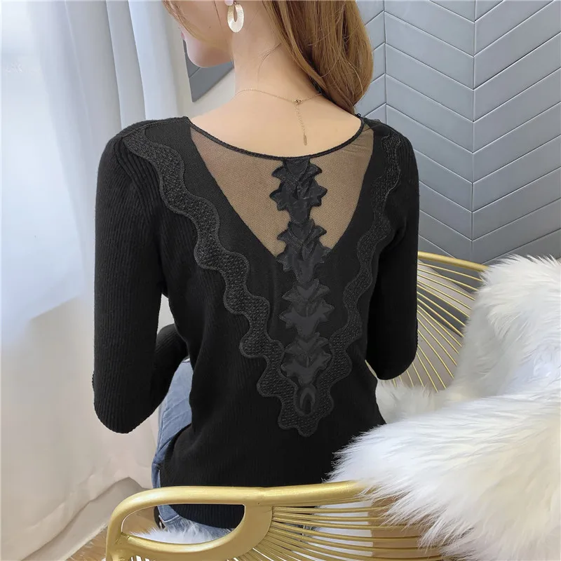 9303 Real Shot New Back Lace Knitted Bottom Shirts 32-1 Floor 2 Rows 4 Shelves |