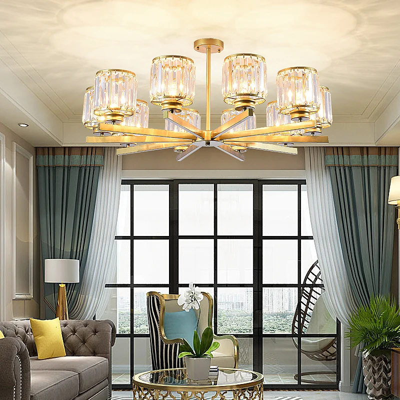 Современная светодиодная люстра Хрустальные потолочные светильники освещение