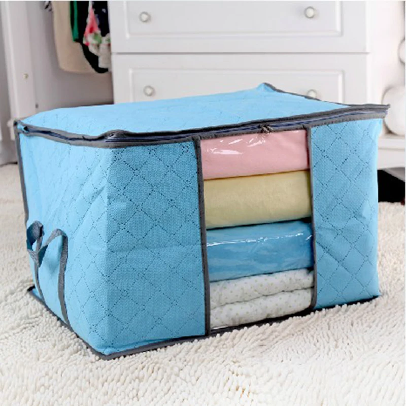 Модная домашняя большая сумка для хранения одеял одежды из нетканого материала