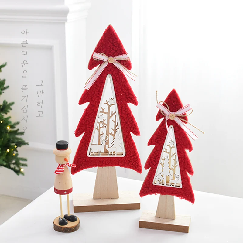 DIY фетровый Рождественский мини коврик креативное деревянное настольное