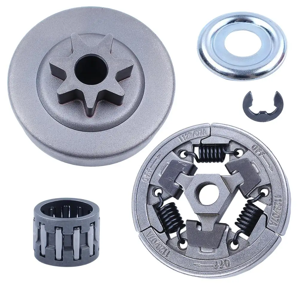 

3/8" -7T Clutch Drum Sprocket Bearing Kit For Stihl MS391 MS311 Chainsaw 1138 160 2010 w Needle Bearing Clutch Washer E-Clip