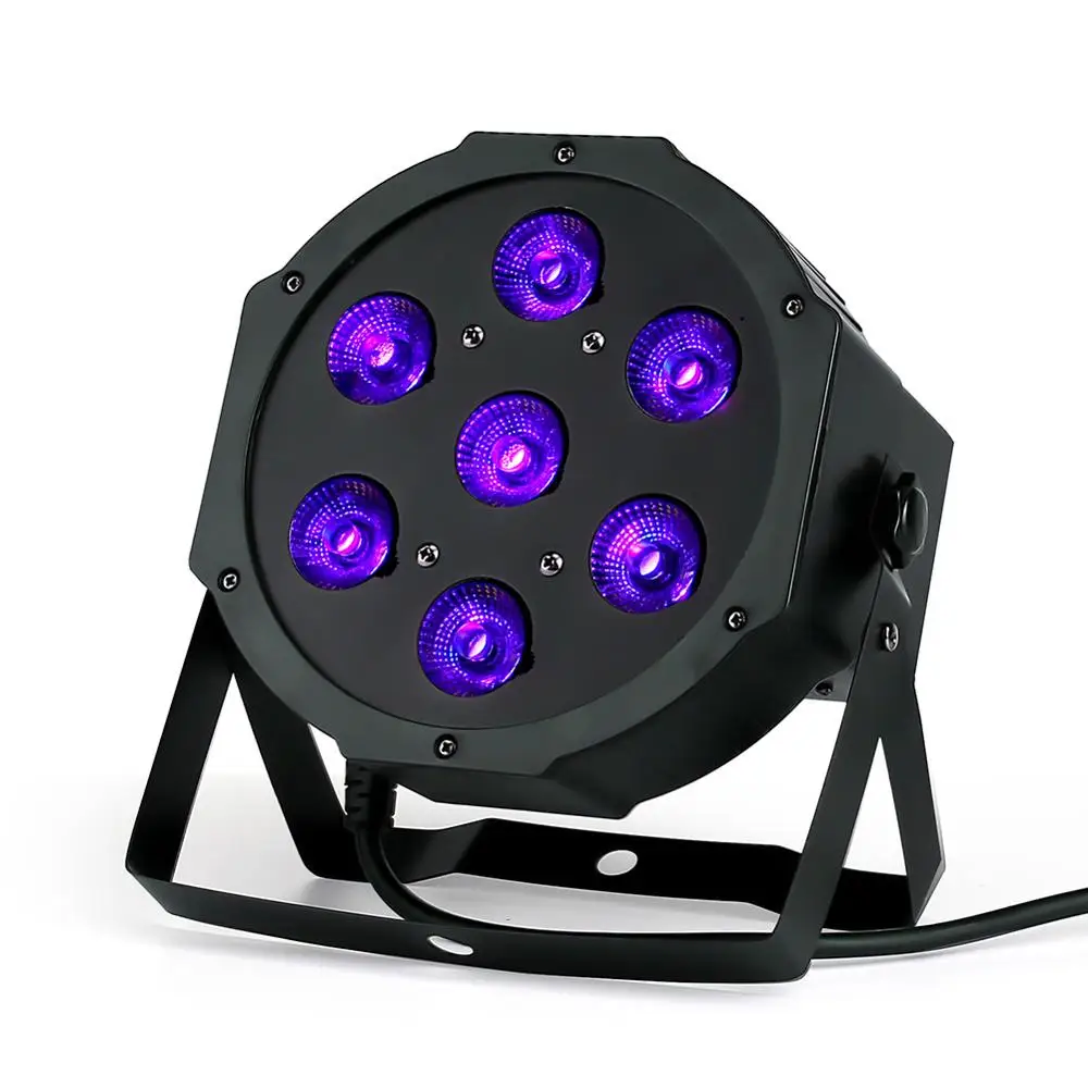 CREE RGBW 7x18 Вт светодиодный плоский светильник SlimPar RGBWA УФ-светильник 6в1 светодиодный DJ светильник для мытья сцены dmx светильник 6/10 каналов