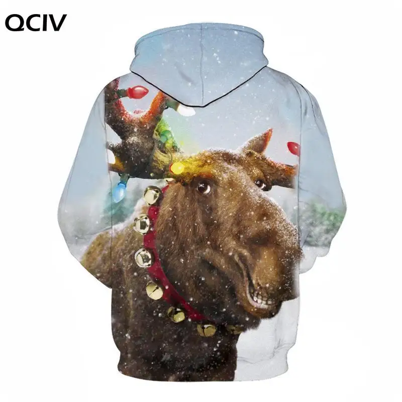 

New Men And Women Christmas sweatshirts women hoodies kangaroo pocket snowman 3D print Christmas hoodies Pullover tops