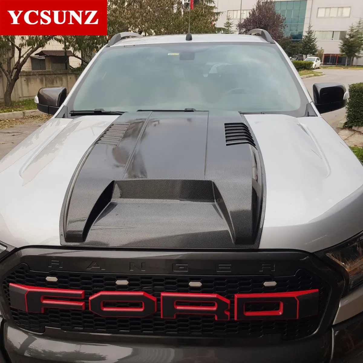 Серебряные Запчасти для капота совок Ford Ranger T7 Wildtrak Endeavour Everest 2016 2017 2018|hood hood|hood