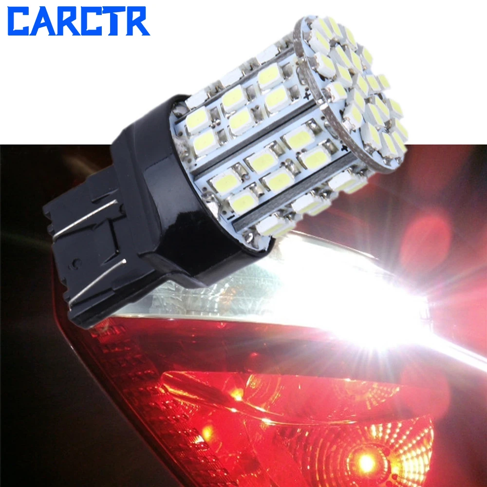 

CARCTR 1 Pair Car Brake Light Universal T20 W21W 7443 7440 LED 64-SMD 1206 Tail Stop Brake Light Bulb Lamp Car Signal Lamp