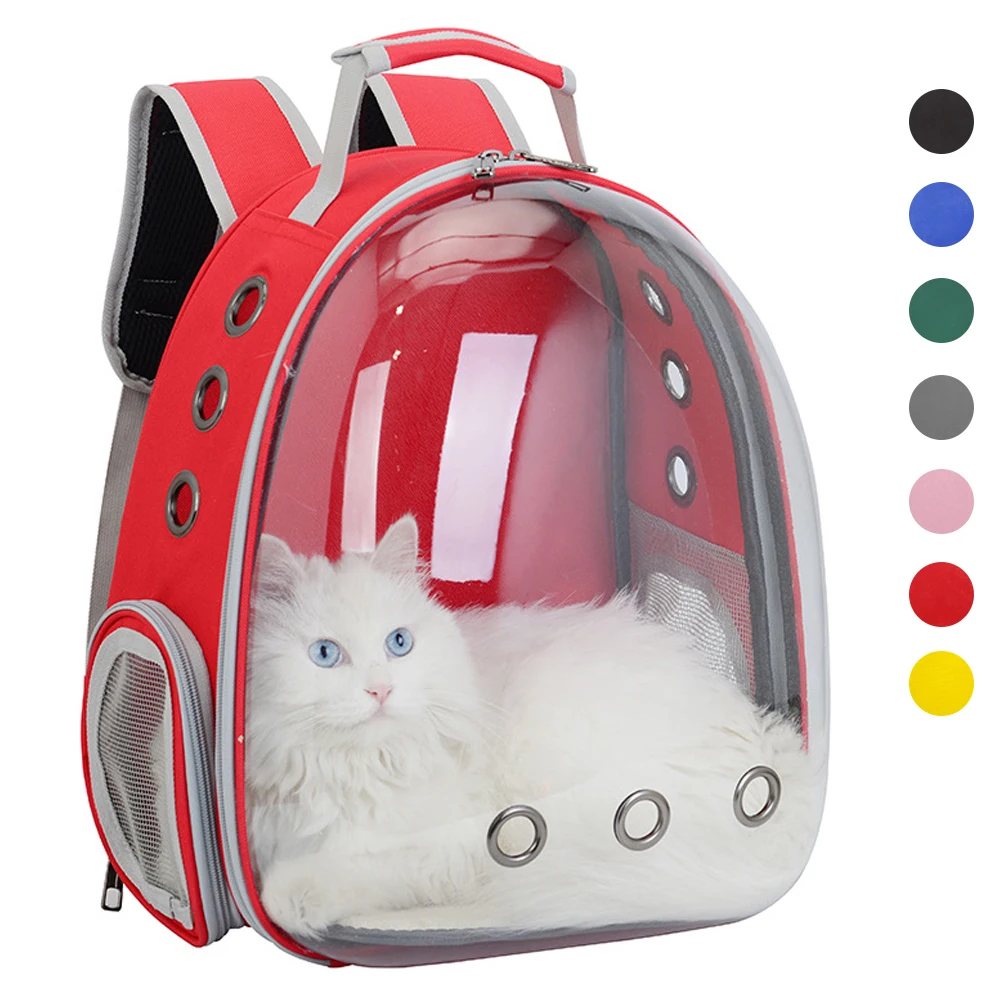 Воздухопроницаемая сумка для переноски кошек переносной однотонный рюкзак на