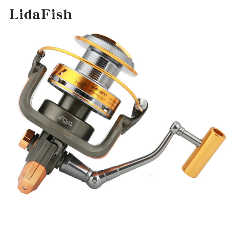 

12+1BB High-quality Long-distance Spinning Wheel 10000 Series 4.7:1 Rock Fishing Saltwater/Freshwater Metal Spool Fishing Reel