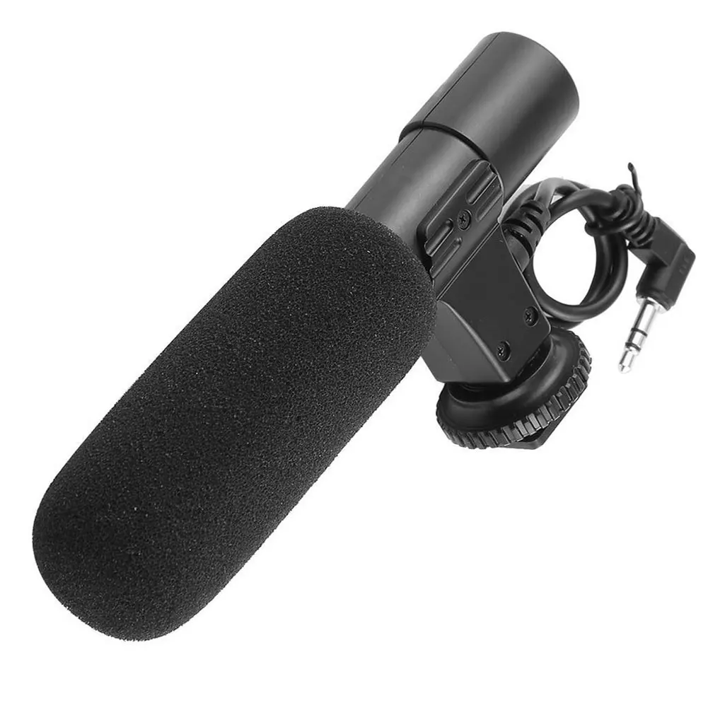 

MIC Condenser Microphone Camera Microphone Condenser Recording DV Microphone Suitable for Vlogs Live Broadcasts Interview Black