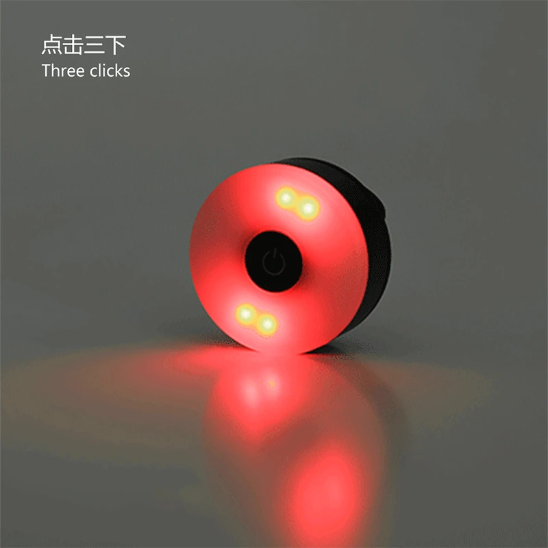 

LED Bicycle Taillight USB Charging Bike Rear Light Warning Cycling Helmet Light