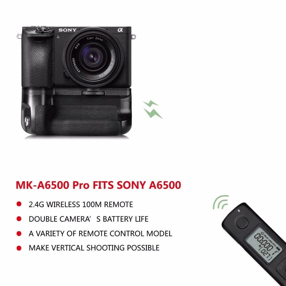 Батарейный блок Mcoplus Meike MK-A6500 Pro со встроенным пультом дистанционного управления 2