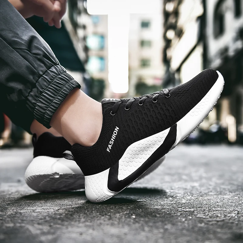 UEXIA модные весенне-осенние мужские повседневные туфли на шнуровке сетчатые