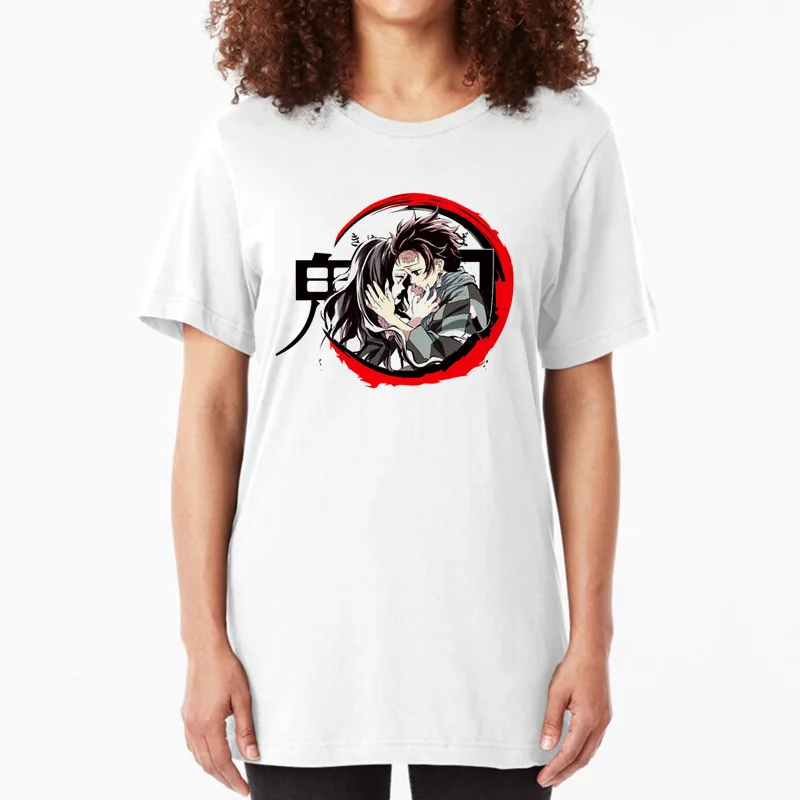 

WK T-Shirts Casual Demon Slayer Tanjirou Nezuko Japanese Streetwear Short Sleeve T Shirt Men Women Cotton Anime Manga