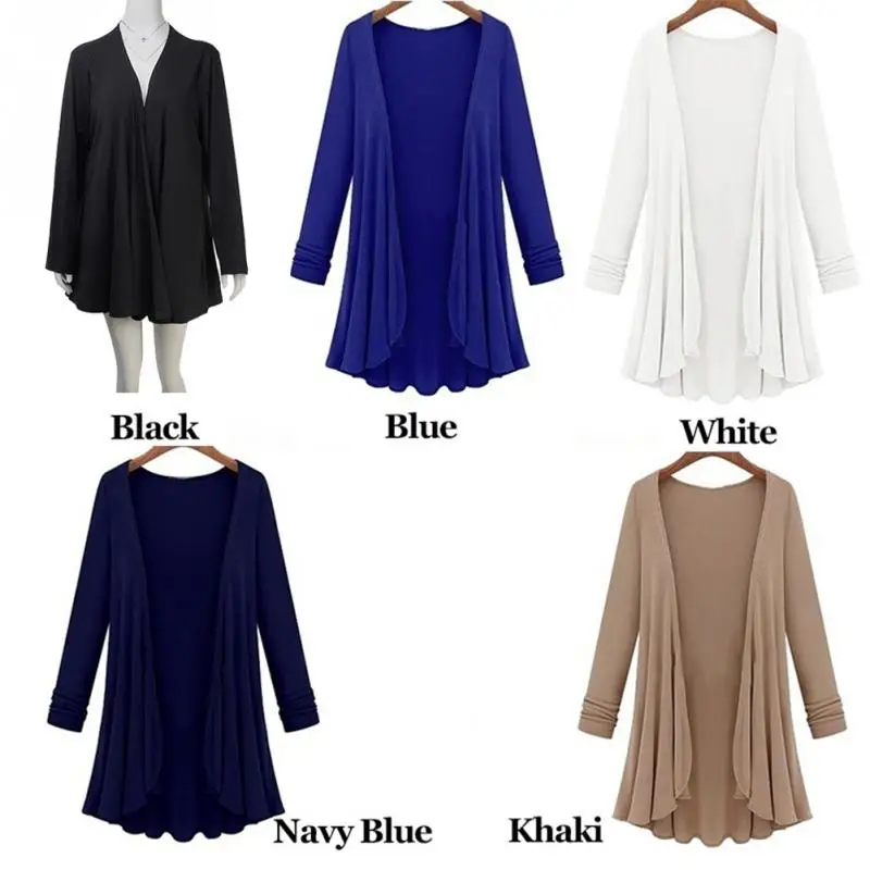 Весенний модный кардиган женский свитер повседневное Вязаное пончо размера плюс