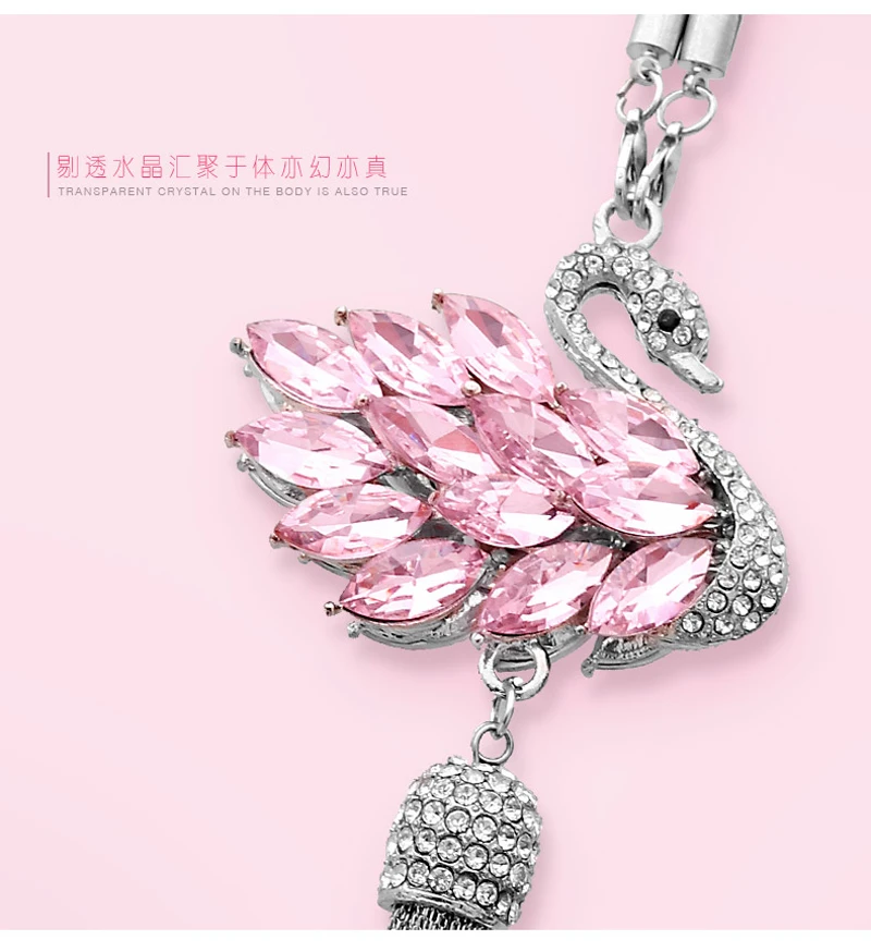 Зеркало заднего вида очаровательное Хрустальное подвесное украшение стразы