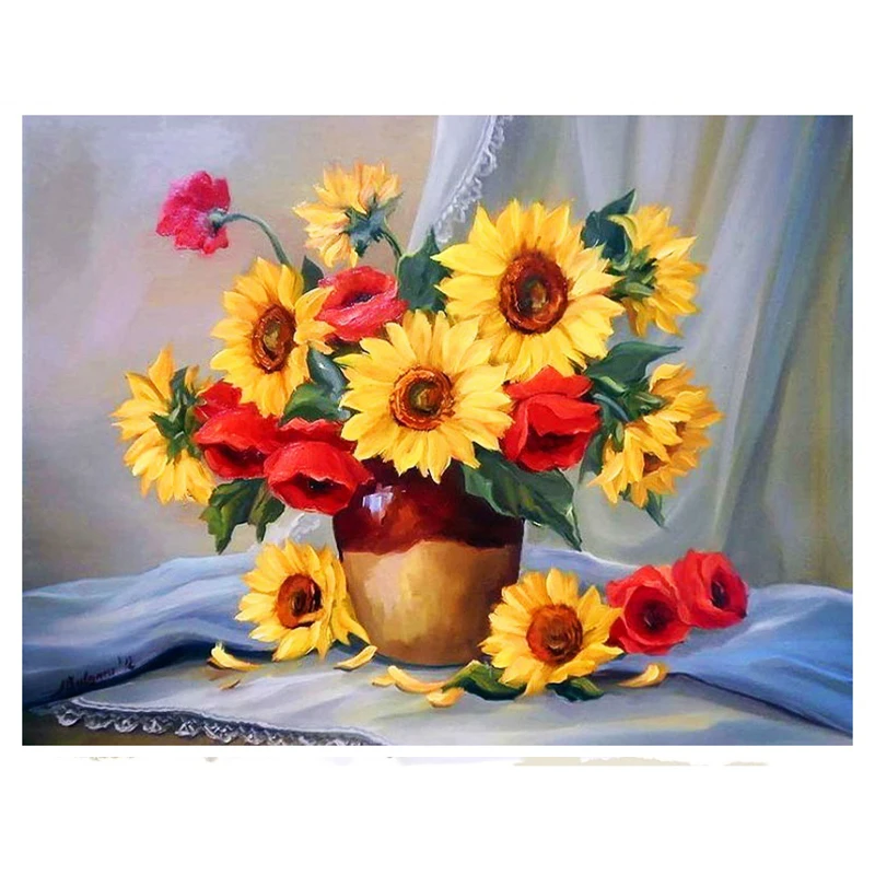 Алмазная 5D картина сделай сам с полным покрытием желтая роза 3D круглая стразы