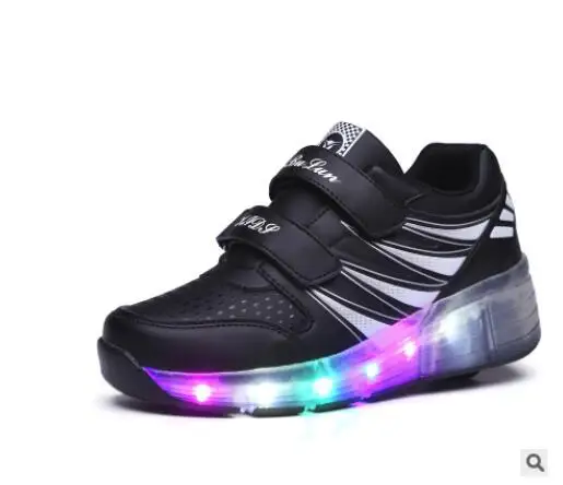 15 Jazzy Heelys детский светодиодный светильник Heelys для мальчиков и девочек детская обувь для роликовых коньков Детские кроссовки с колесами 51301 - Цвет: 15