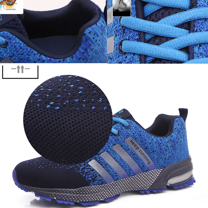 

2021 Men's Running Shoes Breathable Women Sports Sneakers Lace Up Comfort Casual Walking Shoes Training Footwear
