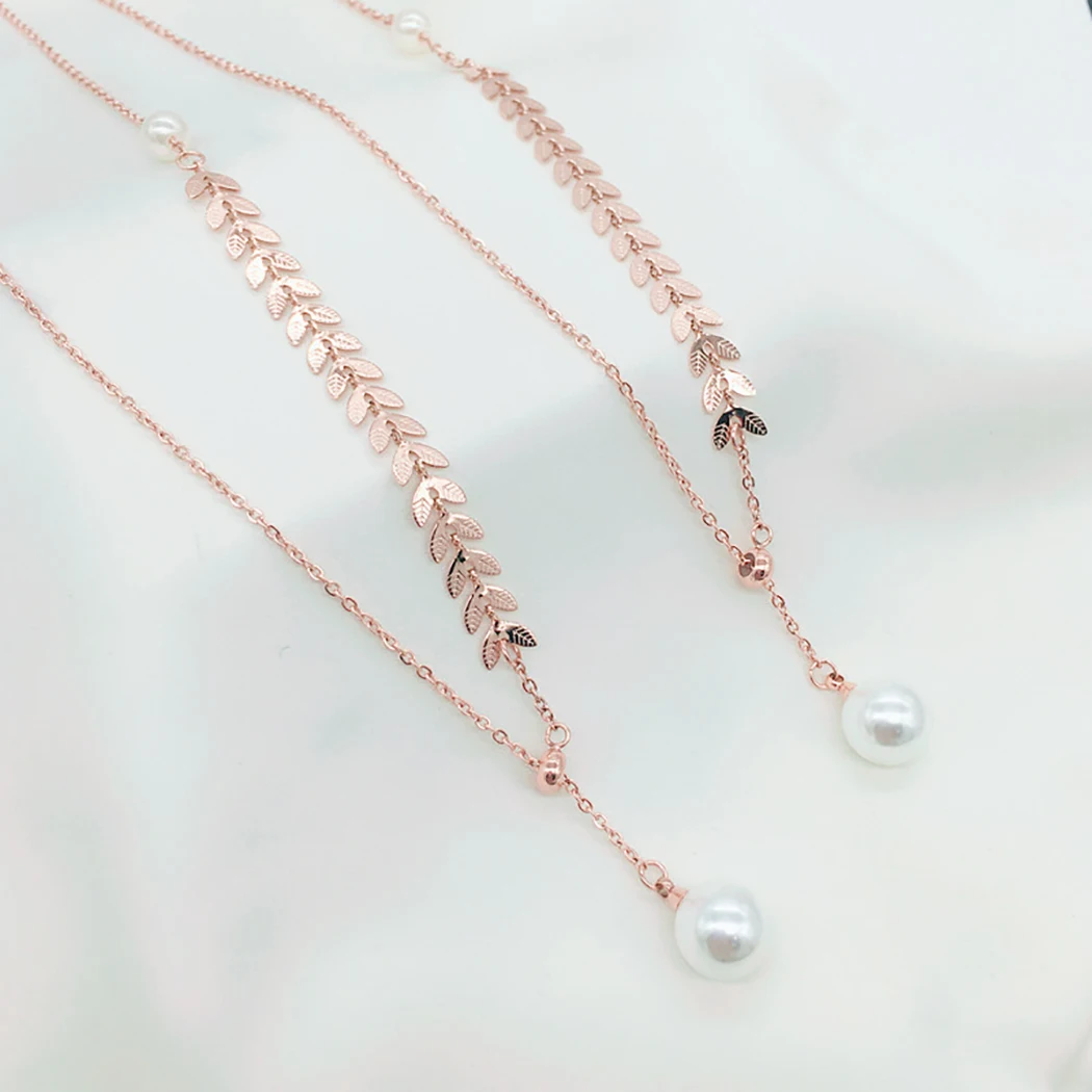 Женское Ожерелье регулируемое простое ожерелье с подвеской из искусственного