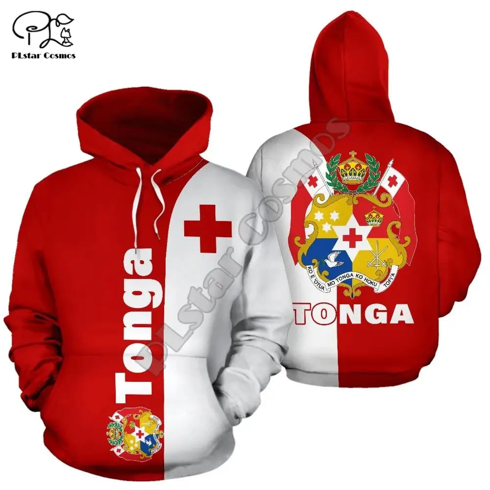 

Спортивный костюм для мужчин и женщин, забавная Повседневная Толстовка с принтом, с изображением острова тунга, флага страны, в стиле ретро, ...