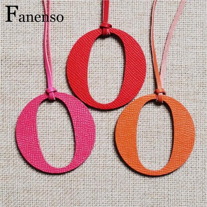 

Leather English Letters Charm O Character Bag Pendant