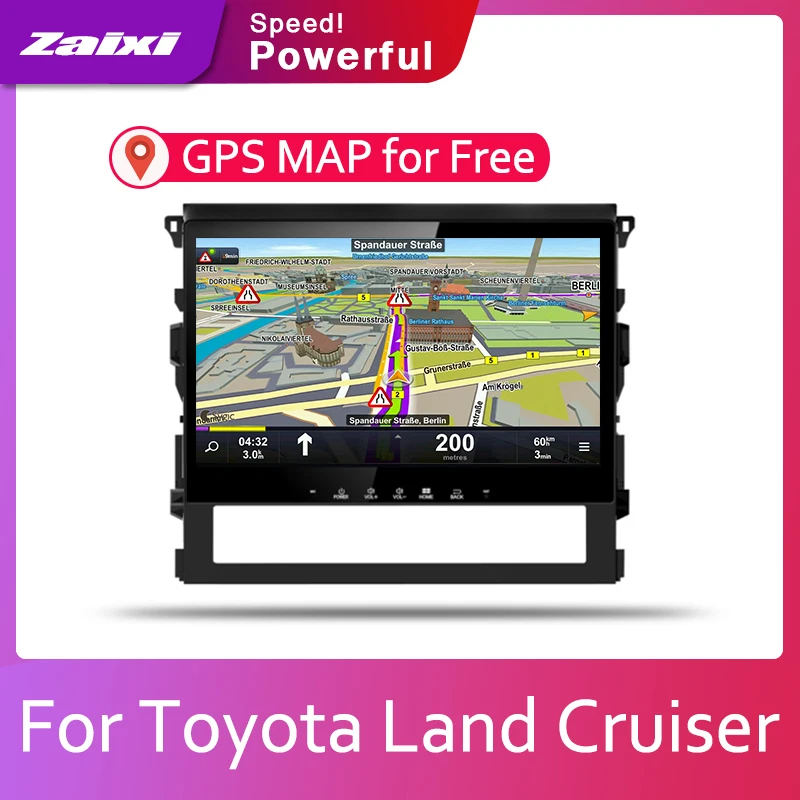 Автомобильная система Android 1080P IPS ЖК-экран для Toyota Land Cruiser LC200 2016 2017 2018 2019