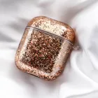 Блестящий жесткий чехол из поликарбоната для aipods 2 Чехол с динамической жидкостью для Air pods 2 роскошный защитный чехол для Airpods 1 чехол для беспроводной гарнитуры