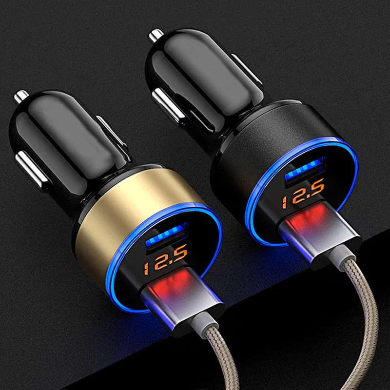 Стильное мини зарядное устройство с двумя USB портами для автомобильного