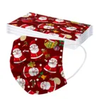 Маска детская, Рождественская, одноразовая, 3 слоя, 10 шт.