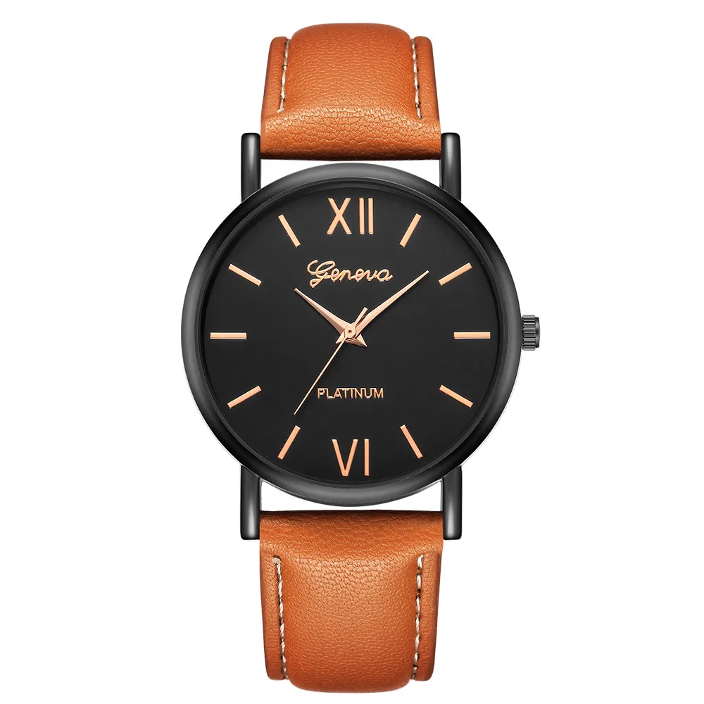 Часы наручные Женева для мужчин и женщин аналоговые кварцевые модные
