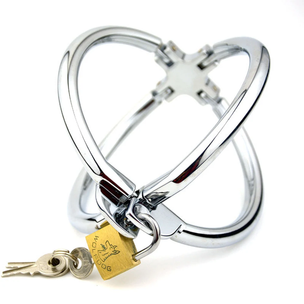 Игрушки для флирта Manyjoy SM бондаж запираемый из нержавеющей стали фетиш