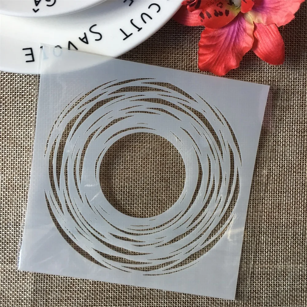 5 &quotкруглые черные отверстия DIY трафареты для слоев настенная живопись