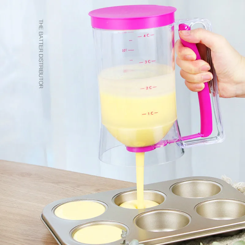 

Baking Essentials Cake Batter Cream Dispenser Dough Cupcake Batter Dispensers handheld Muffin pancake Separator Measuring cup