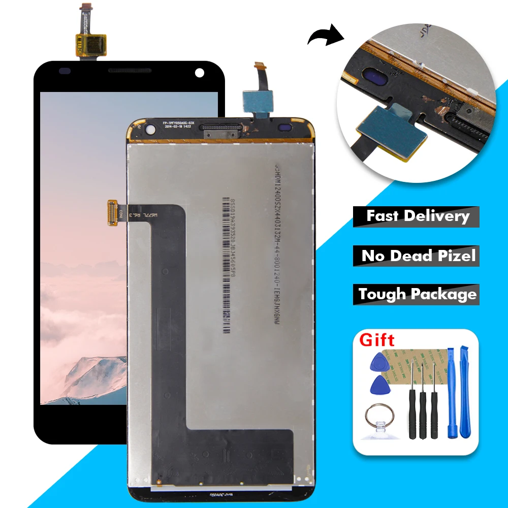 100% протестированный ЖК-дисплей для Lenovo S580 сенсорный экран дигитайзер панель в