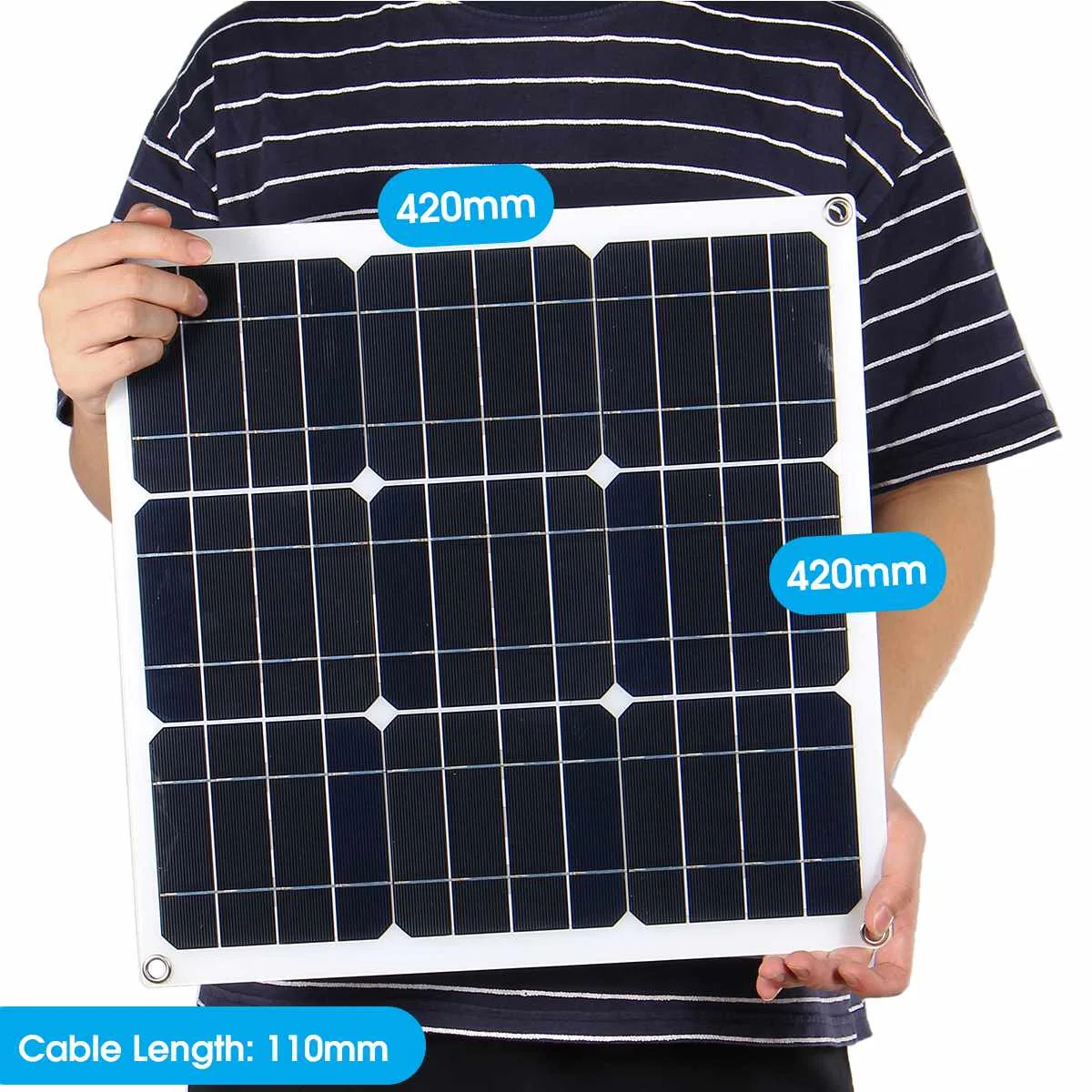 Монокристаллическая солнечная панель 60 Вт 18 в двойная 12 В/5 В постоянного тока USB
