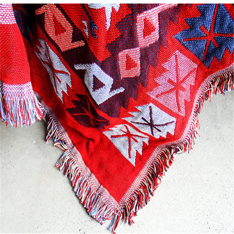 Плед для дивана с геометрическим рисунком скандинавский ковер искусственное