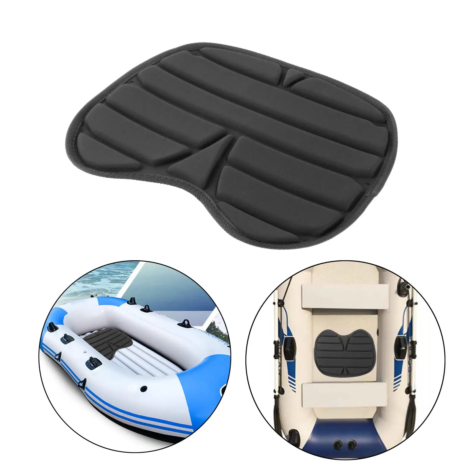 

Waterproof Kayak Seat Cushion Padded Canoe Fishing Boat Pad 38x30cm Sit-on Top Kayak Inflatable Boat Folding Cushioning Pads