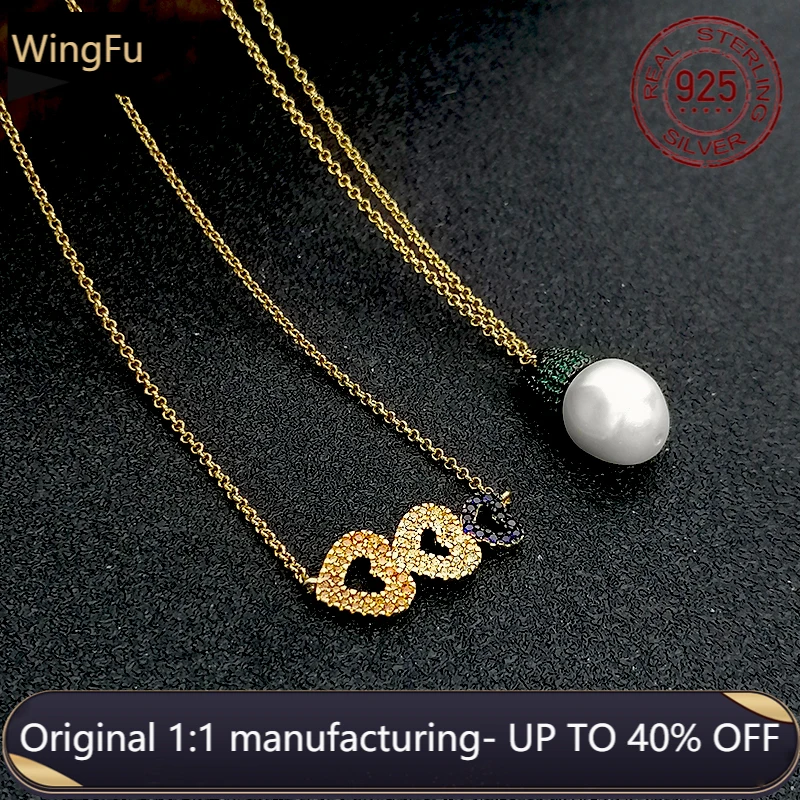 

S925 love pendant necklace women natural pearl pendant necklace fashion luxury brand monaco jewelry gift