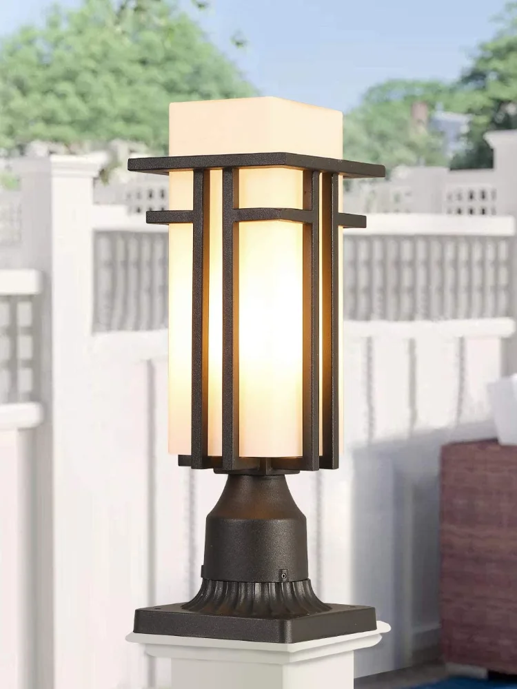 Goede Outdoor Bericht Licht Waterdicht Metalen Frame Met Pier Mount Outdoor Verlichtingsarmaturen Outdoor Post Lantaarn Voor Tuin Achtertuin