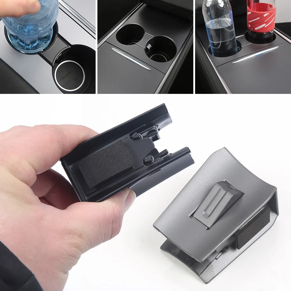 

1 Pc Car Water Cup Stopper Holder Black ABS Sink Holder Auto Interior Accessories Car Products For Tesla Model 3 2021 Model