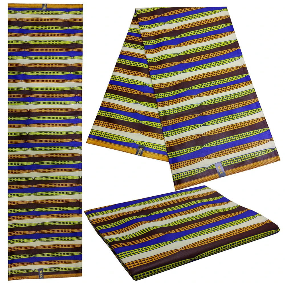 

Wax Africain Print Wax Fabric Nigerian Blended cotton Ankara Wheel Printed Fabric Diy Dress Material African wax